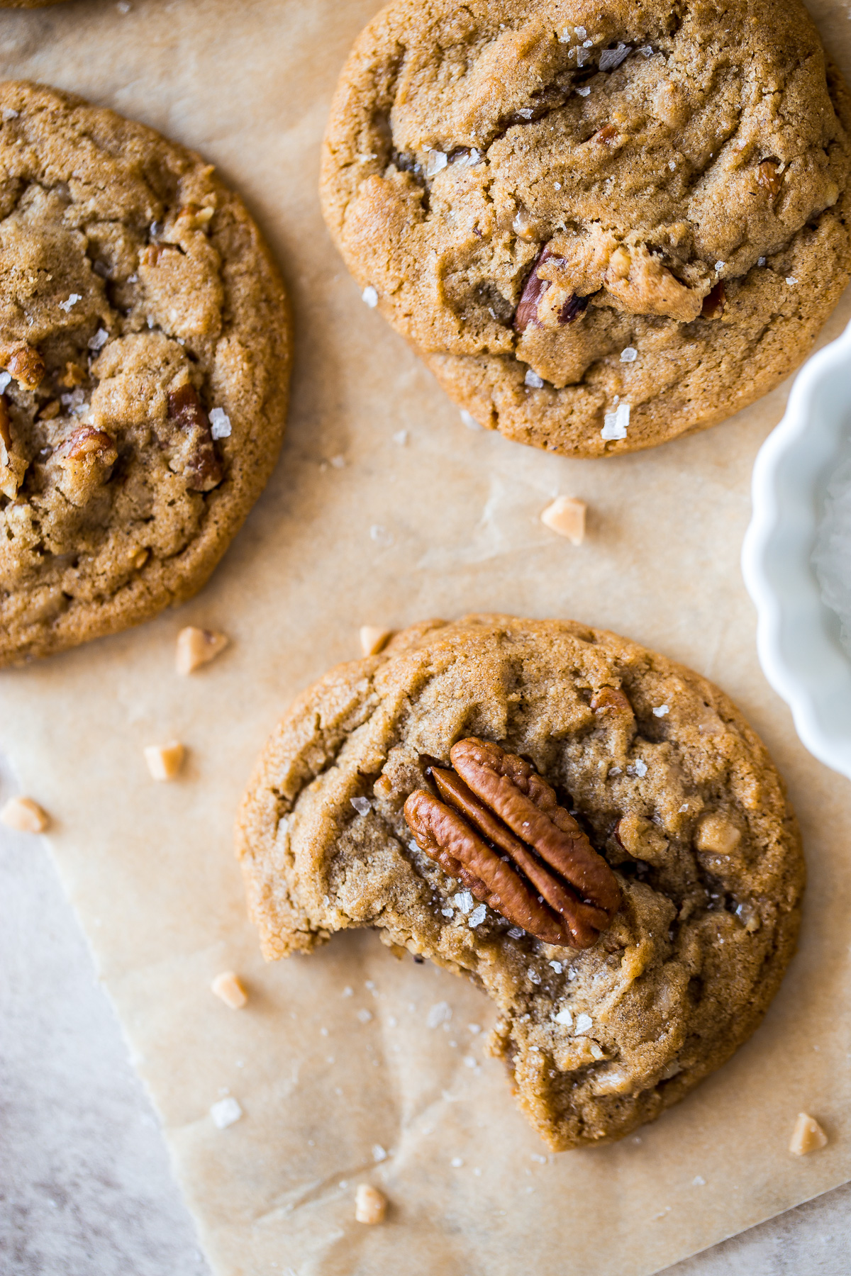 Secrets for Chewy Toffee Brown Sugar Pecan Cookies